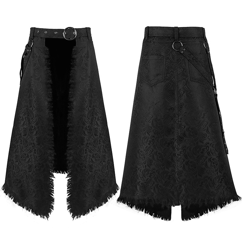 Men Gothic Jacquard Asymmetry  - Skirts ulasan dan harga