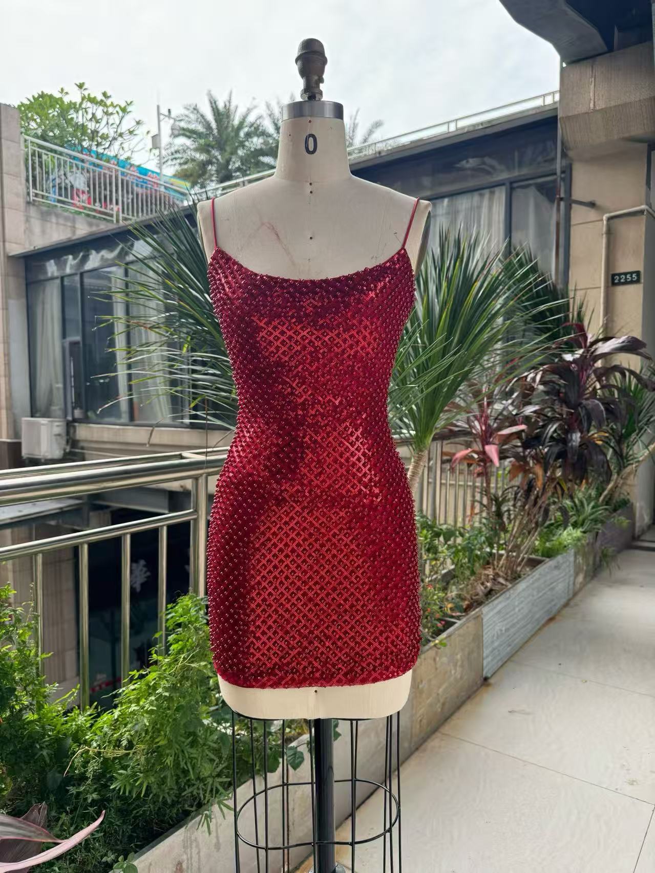 Women Sparkly Rhinestone Embel - Sparkly Rhinestone Club Party Dress ulasan dan harga