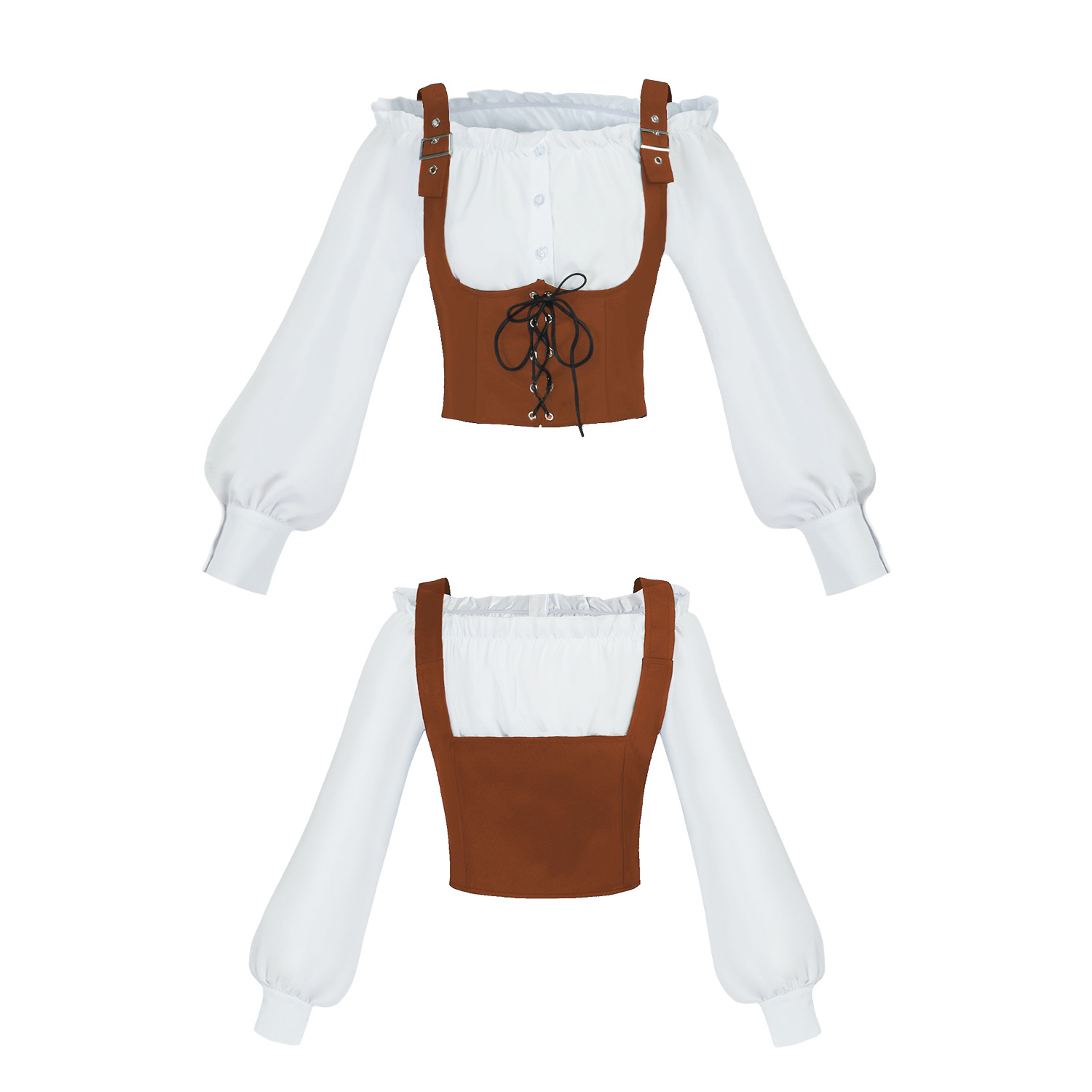 Renaissance 2 Piece Costume Se - Blouses ulasan dan harga