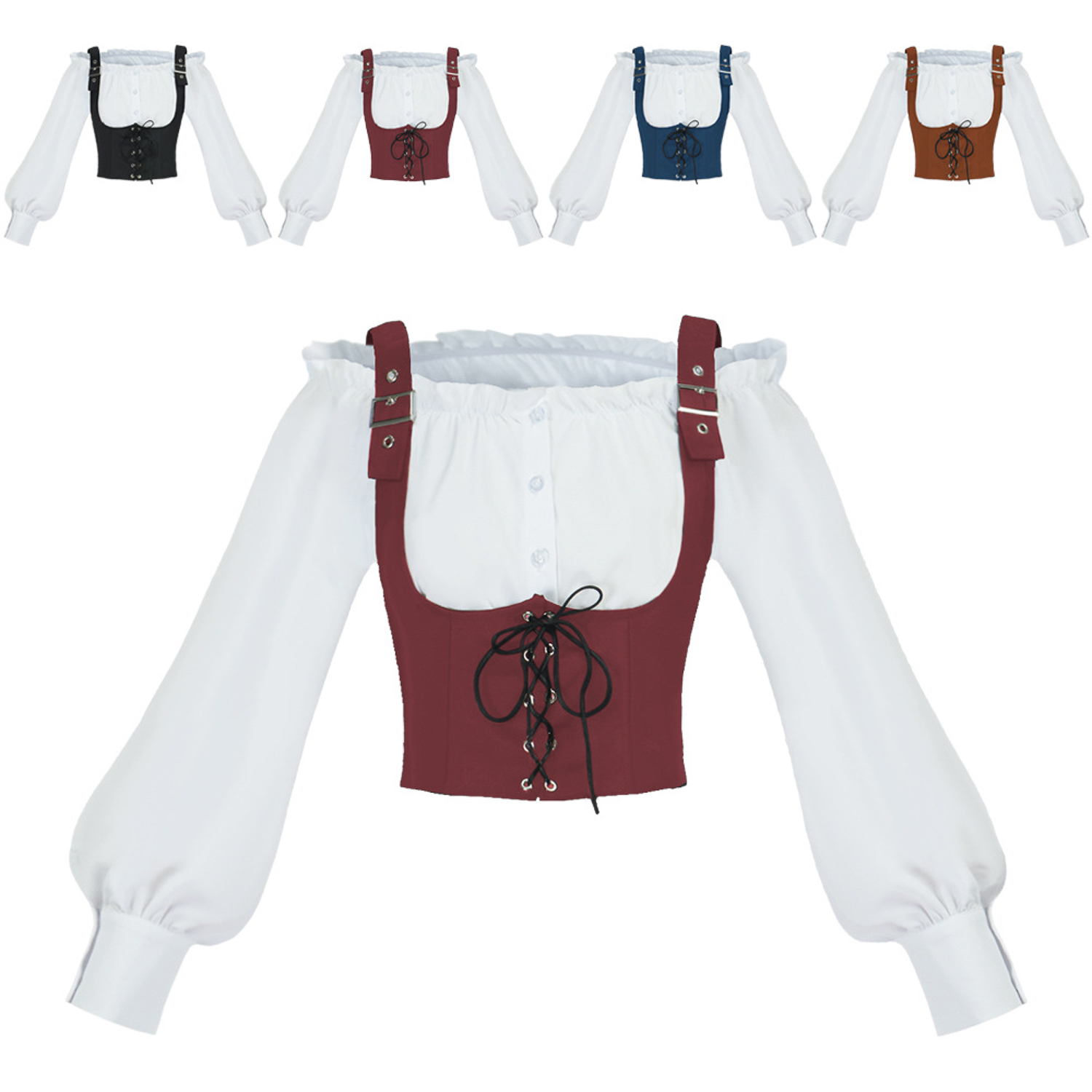 Renaissance 2 Piece Costume Se - Blouses ulasan dan harga