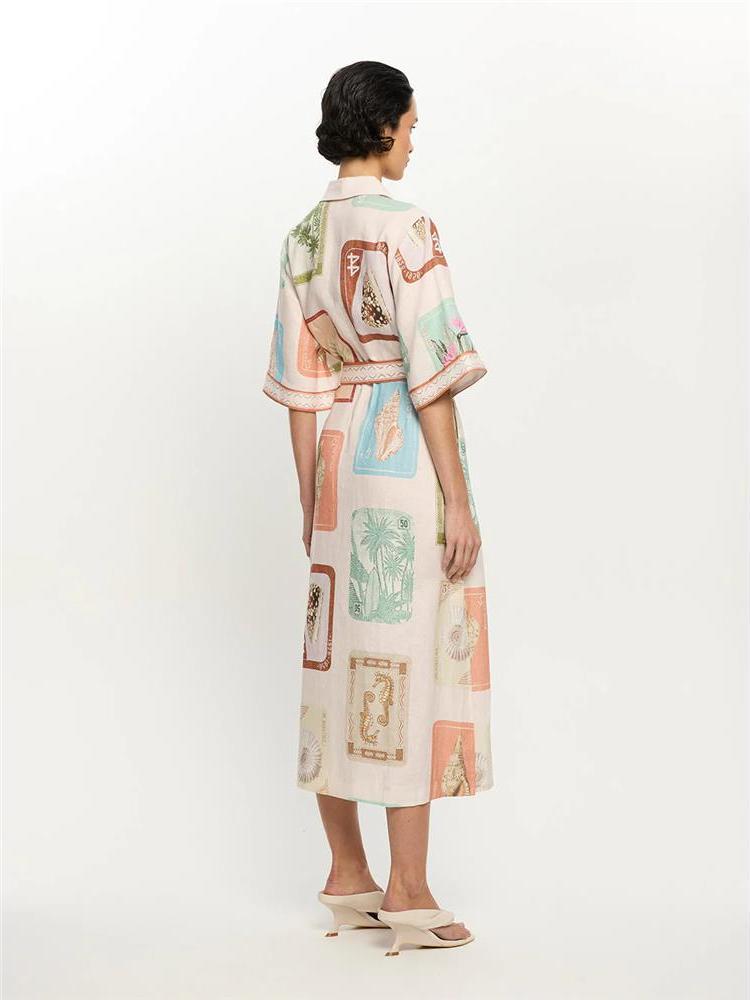 Cleanfit Linen Short Dress Wom - Casual Loose Linen Shirt Dress ulasan dan harga