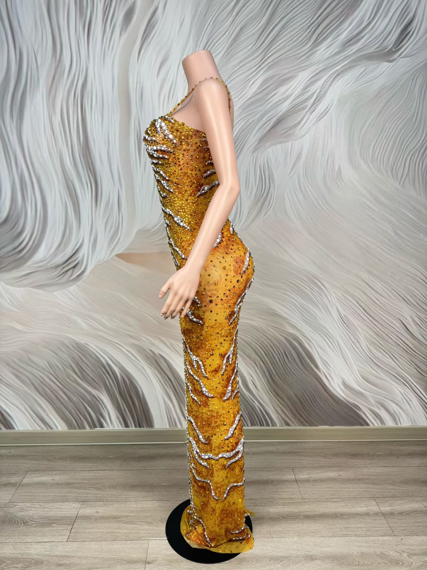 Luxury Rhinestone Sparkly Span - Sparkly Rhinestone Club Party Dress ulasan dan harga