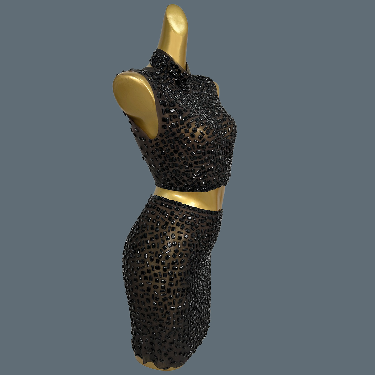 Summer Sparkly Black Rhineston - Sparkly Rhinestone Club Party Dress ulasan dan harga