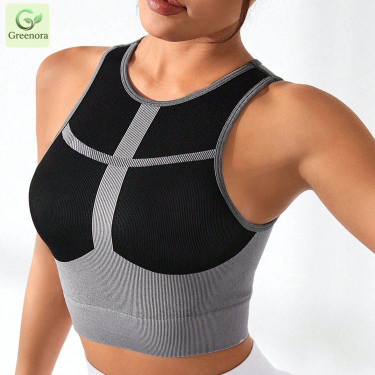 Seamless Sports Bra Women Ribb - Seamless Ribbed Workout Tank Top ulasan dan harga