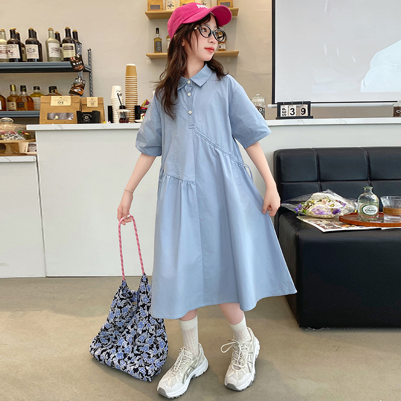 Korean Children Clothing Girls - Korean Style A Line Shirt Dress ulasan dan harga