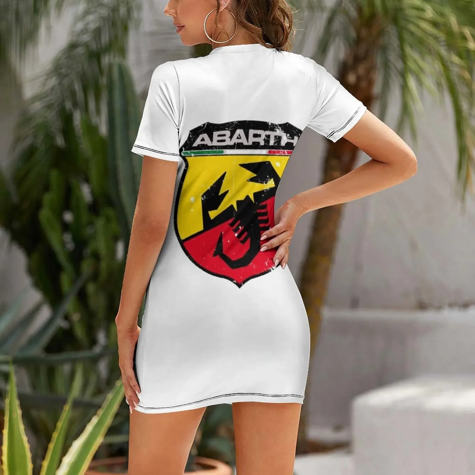 Abarthlogo Classic T-Shirt Sho - Korean Style A Line Shirt Dress ulasan dan harga