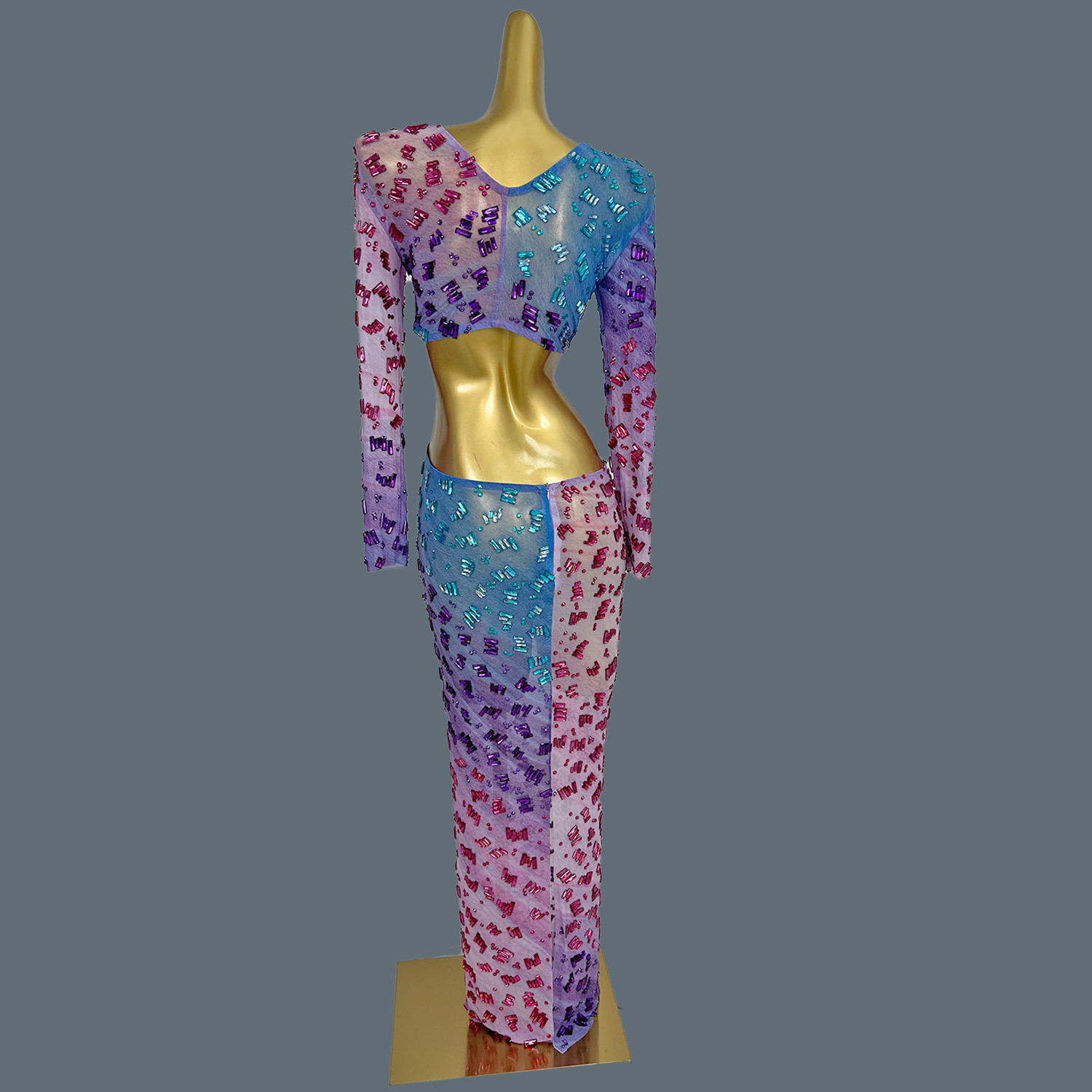 Sparkly Rhinestones Deep V Nec - Sparkly Rhinestone Club Party Dress ulasan dan harga