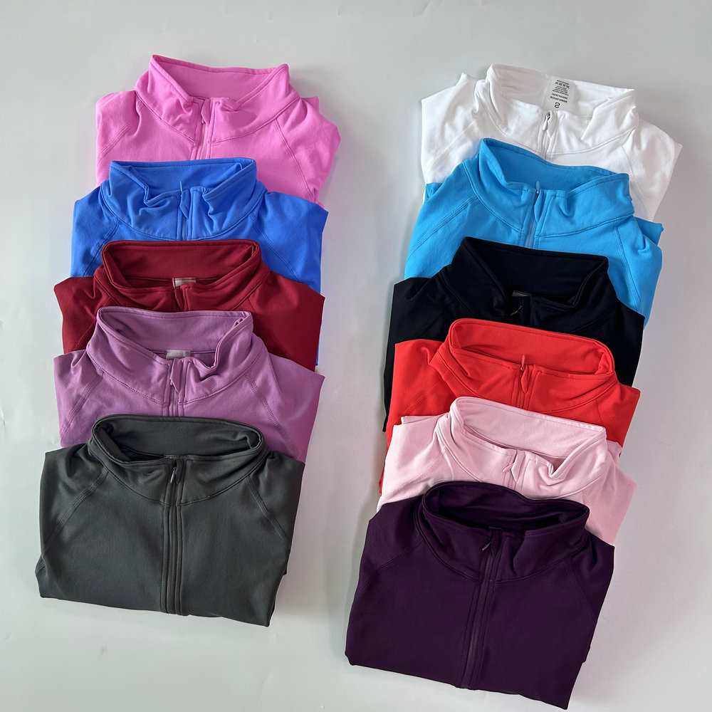 No Logo Yoga Jacket With Half  - Blouses ulasan dan harga