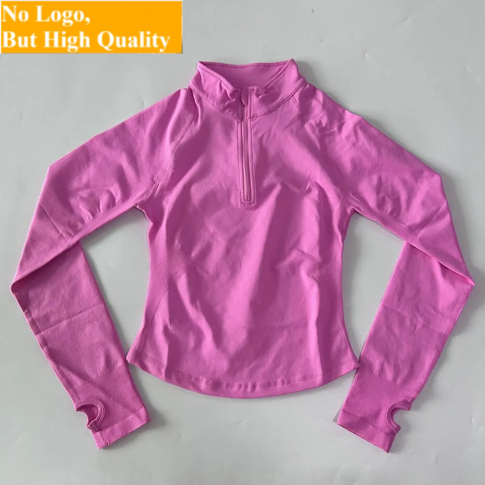 No Logo Yoga Jacket With Half  - Blouses ulasan dan harga