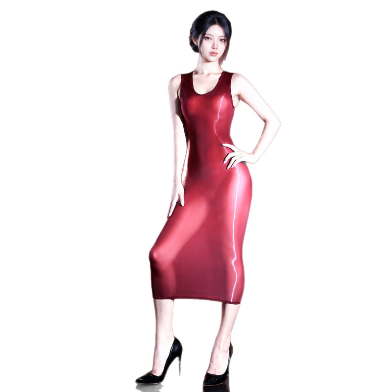 Women Sexy Dress Sleeveless Oi - Sexy Mesh Sheer Bodycon Dress ulasan dan harga