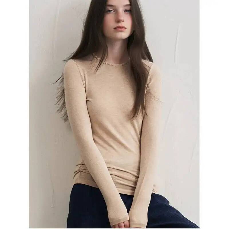Women Cashmere Blend Long Slee - Blouses ulasan dan harga